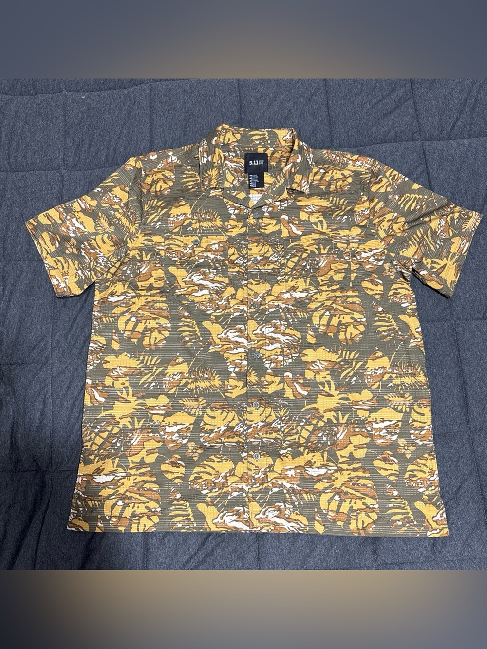 5.11 Tactical Adventure Print Camo Snap Shirt L